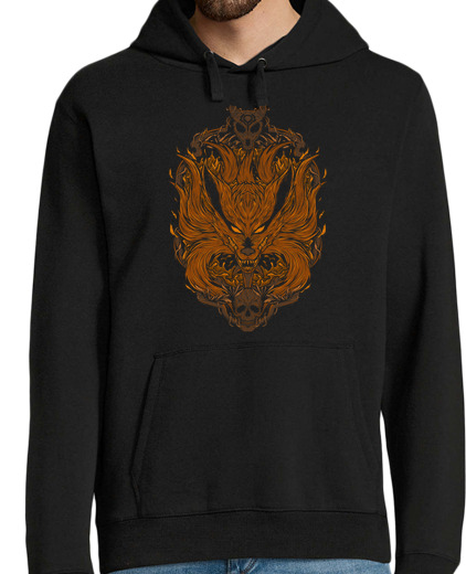 Sweat-shirt À Capuche Pour Homme mythique démon renard