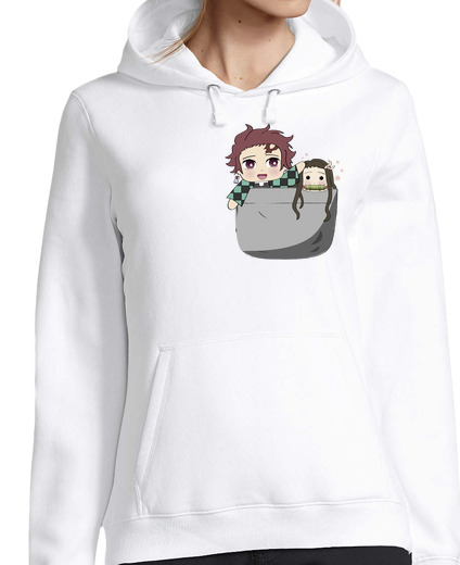 Sweat-shirt À Capuche Pour Femme Kimetsu Siblings