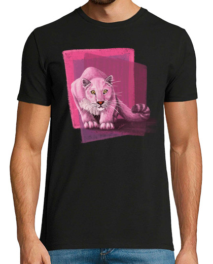 Tee Shirt Homme Manche Courte panthère rose