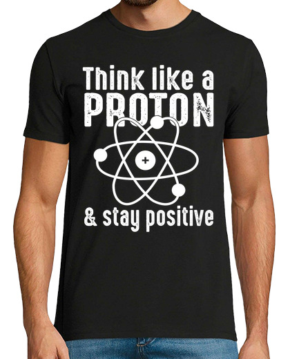 Image of think like a proton and stay positive