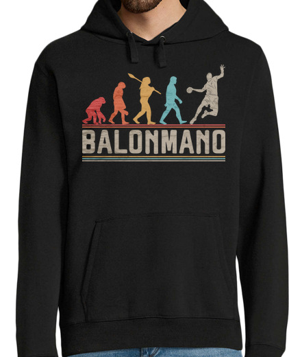 Sudadera Con Capucha Para Hombre evolución del balonmano balonmano laTostadora