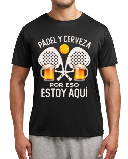 Image of padel and beer that's why i'm here gift padel funny tennis