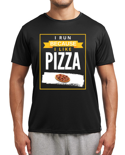 Image of i run because i really like pizza funny novelty running