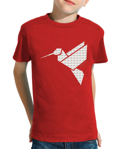 Tee Shirt Pour Enfant Manche Courte origami oiseau