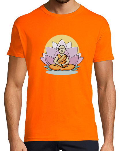 Image of buddhist monk meditating 001