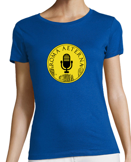 Image of woman t-shirt big logo roma aeterna