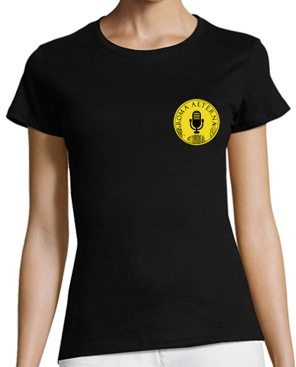 Image of t- woman t-shirt small logo roma aeterna