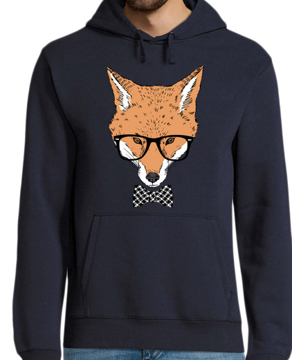 Sweat-shirt À Capuche Pour Homme Renard noeud papillon