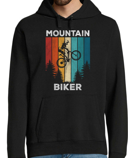 Sweat-shirt À Capuche Pour Homme cycliste de montagne cycliste vintage