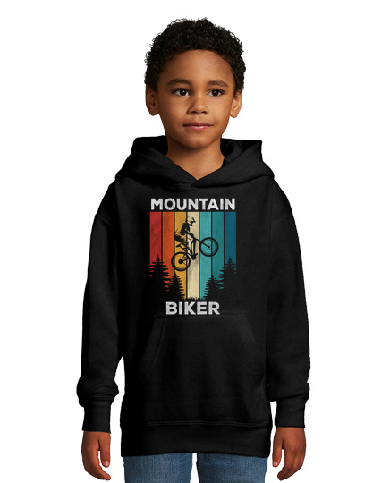 Sweat À Capuche Pour Enfant cycliste de montagne cycliste vintage