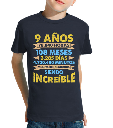 T-shirt bambino manica corta Regalo di compleanno per 9 anni