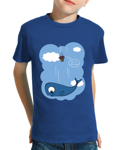 Tee Shirt Pour Enfant Manche Courte baleine et pétunias 1p