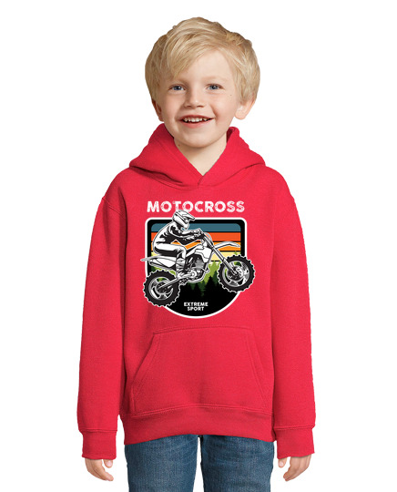 Sweat À Capuche Pour Enfant motocross sport extrême