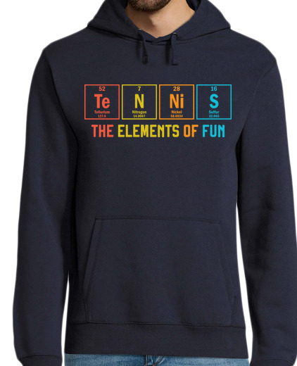 Sweat-shirt À Capuche Pour Homme Éléments du tableau périodique du tenni