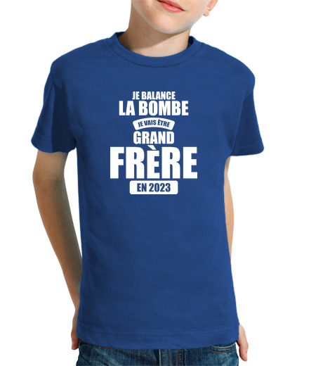 Tee Shirt Pour Enfant Manche Courte la bombe je vais être grand frere en 20