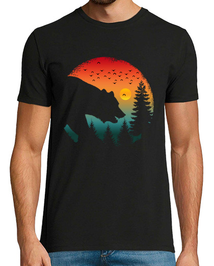 Image of bear in forest vintage wildlife
