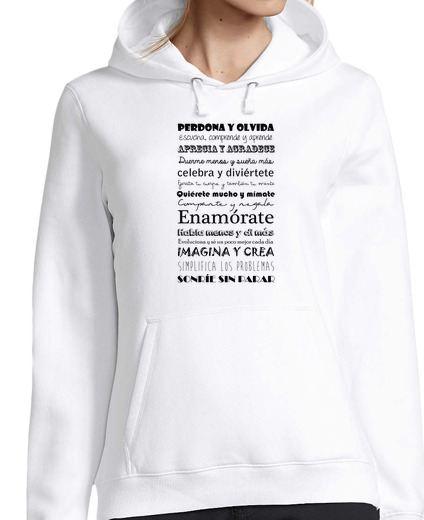 Sweat-shirt À Capuche Pour Femme je suis heureux