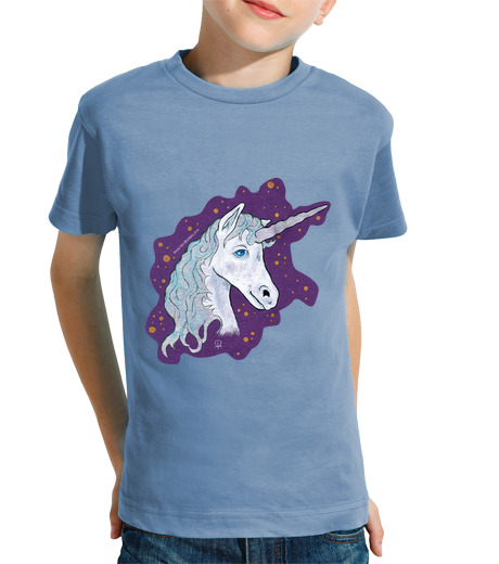 T-shirt bambino manica corta unicorn (testa)