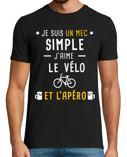 Image of simple guy bike and aperitif