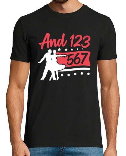 Image of salsa dancer latin dancing and 123 567 salsa