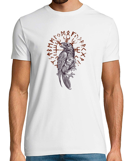 Image of viking raven raven skull and symbol in