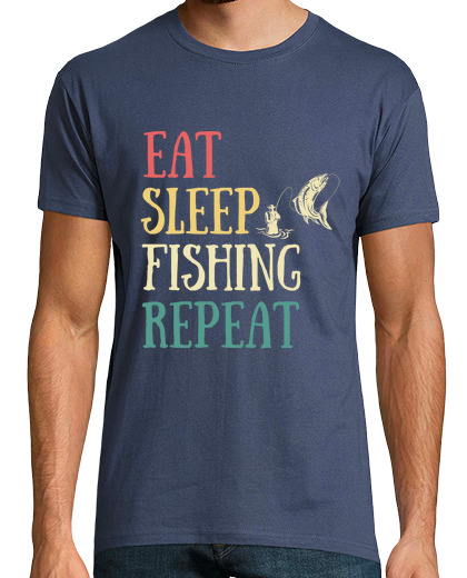 Image of eat sleep fishing humor fishing man