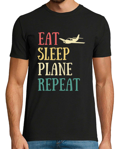 Image of eat sleep plane humor plane man
