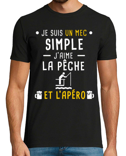 Camiseta caña de pescar y aperitivo chico simple