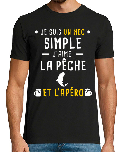 Image of fishing and aperitif simple guy