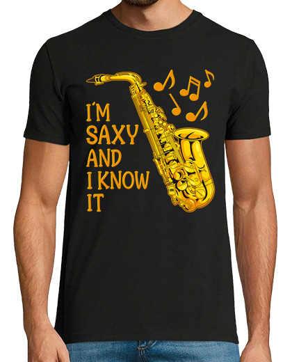 Image of saxophone i am saxy music orchestra jazz musician