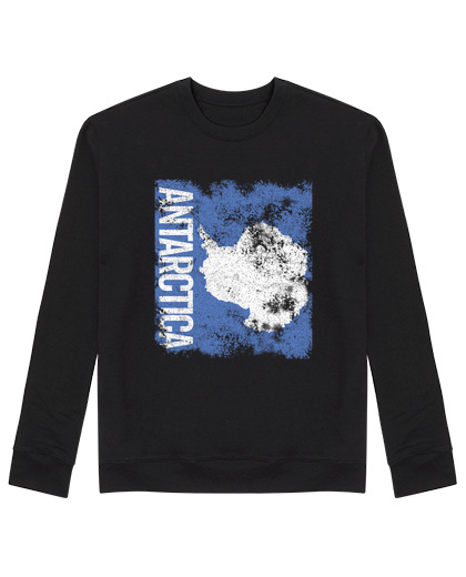 Sweat Unisexe drapeau de l39antarctique en détresse