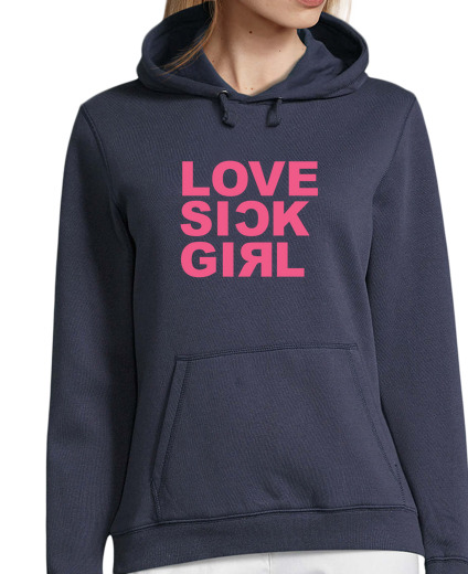 Sweat-shirt À Capuche Pour Femme blackpink - fille malade love - sweat-shirt femme