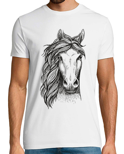 Image of horse mare retro drawing horse riding animals