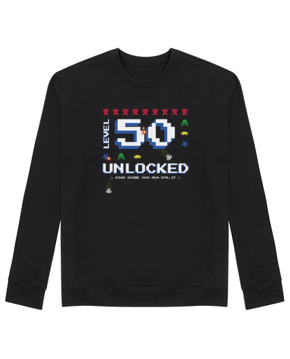 Sweat Unisexe niveau 50 débloqué génial officiel 8bit