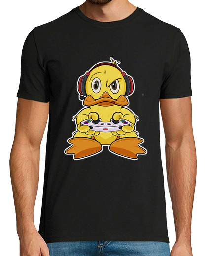 Image of duck with gaming controller i funny