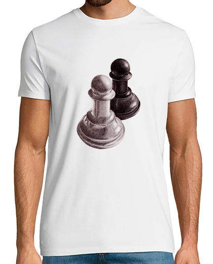 Image of Black And White Chess Pawns Tee