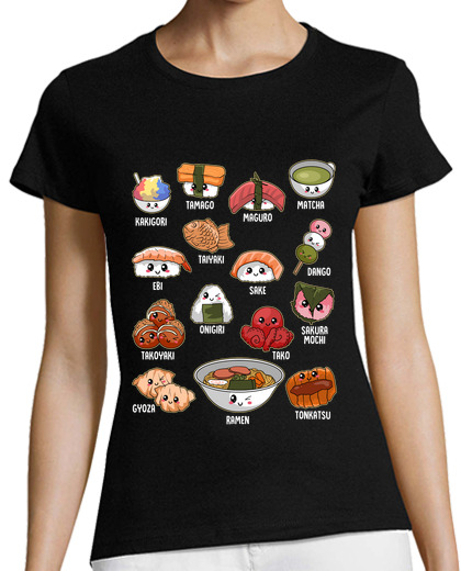 Image of types japanese food sushi fish ramen kawaii japanese chef