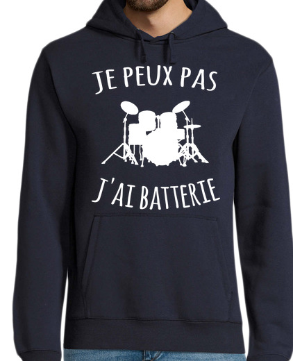 Sweat-shirt À Capuche Pour Homme Je peux pas j ai batterie