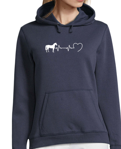 Sweat-shirt À Capuche Pour Femme battement cheval humour cavalière fille