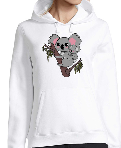 Sweat-shirt À Capuche Pour Femme jersey koalas kawaii