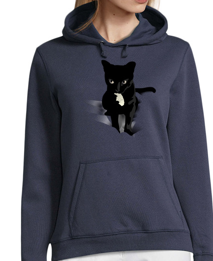 Sweat-shirt À Capuche Pour Femme chat