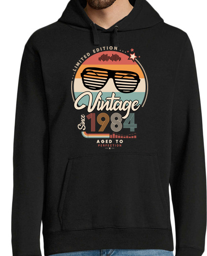 Sweat-shirt À Capuche Pour Homme millésime depuis 1984