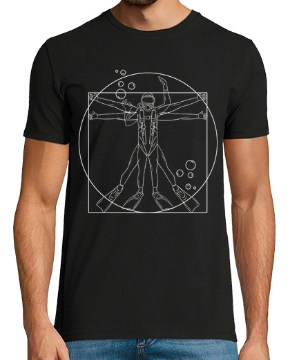 Image of scuba diver vitruvian man diving sport sea scuba diving