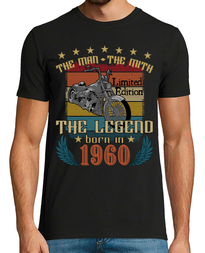 Image of man the mith the legend born in 1960