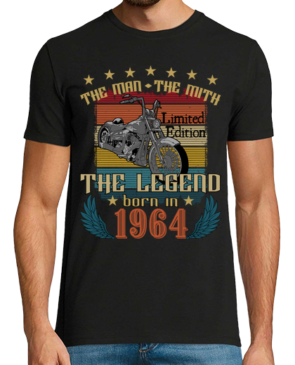 Image of man the mith the legend born in 1964