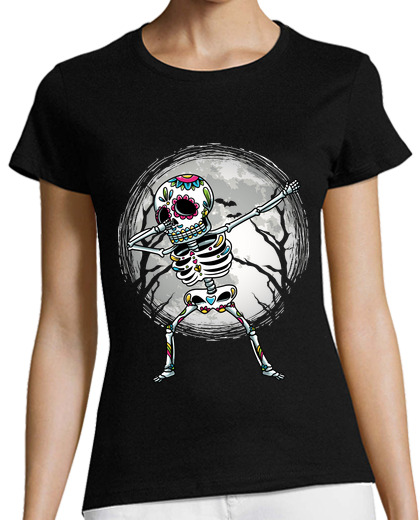 Image of dabbing sugar skull skeleton dia de los