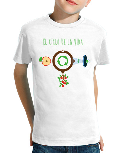 T-shirt bambino manica corta il ciclo di vita