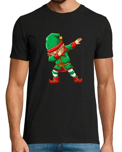 Image of funny dabbing elf dab dancing christmas