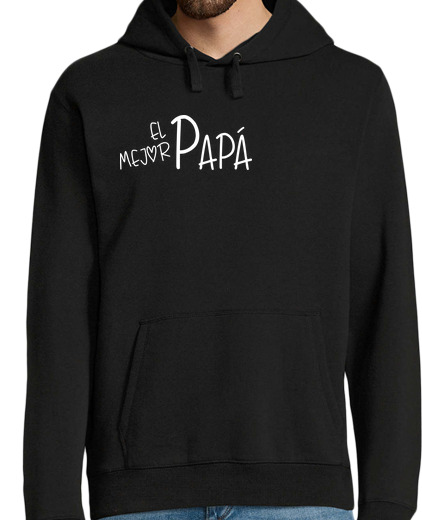 Sweat-shirt À Capuche Pour Homme Meilleur papa blanc