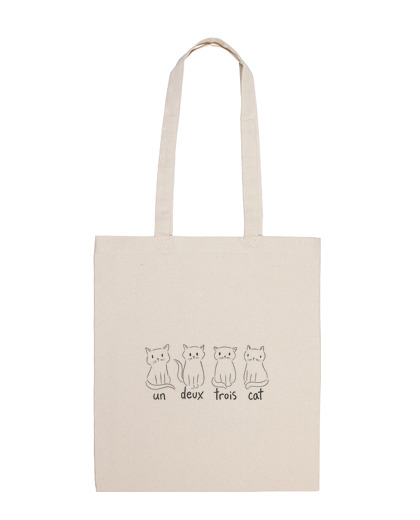 Image of tote bag woman cats math humorous one two three